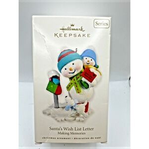 Hallmark Keepsake Ornament Santa's Wish‎ List Letter 3rd in Series 2010